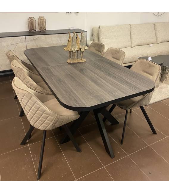 Išskleidžiamas stalas OSIO 200(276)x100x76 tamsiai rudas