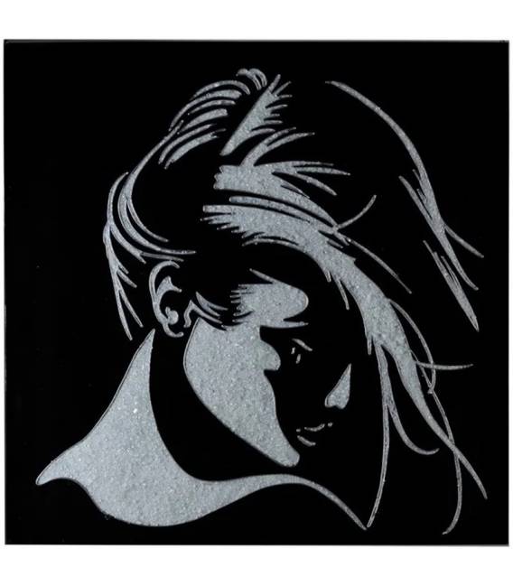 Paveikslas FACE 120x120 juodas