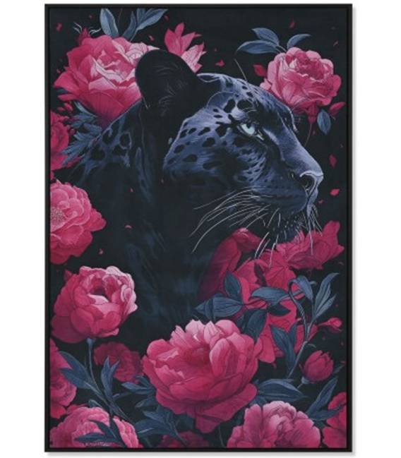 Paveikslas PANTHER-A 83x123 juodas/rožinis
