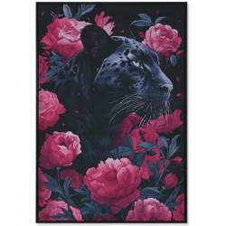 Paveikslas PANTHER-A 83x123 juodas/rožinis