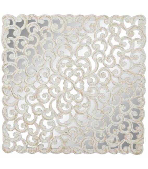 Dekoracija LEAF MIRROR 120x120 balta