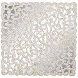 Dekoracija LEAF MIRROR 120x120 balta