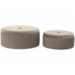 Pufai VELVET Ø56 / Ø72 beige (2 vnt.)