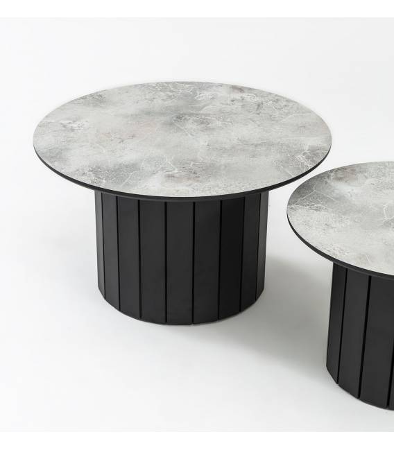 Kavos staliukai MUSHROOM L Ø90/Ø70 rambla/ black (2 vnt.)