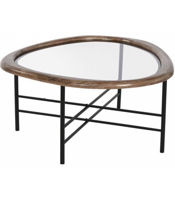 Kavos staliukas SPRUCE GLASS 76x81 rudas