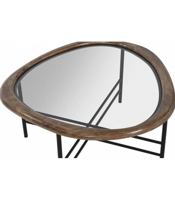 Kavos staliukas SPRUCE GLASS 76x81 rudas