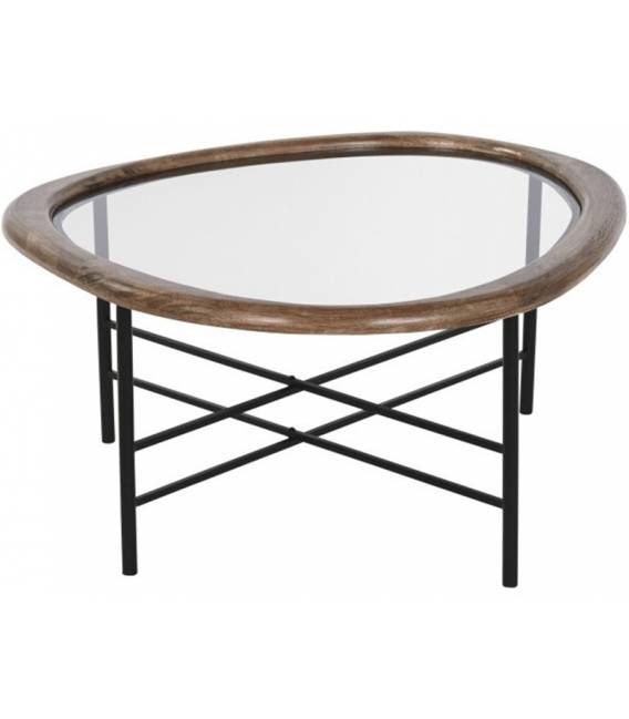 Kavos staliukas SPRUCE GLASS 76x81 rudas