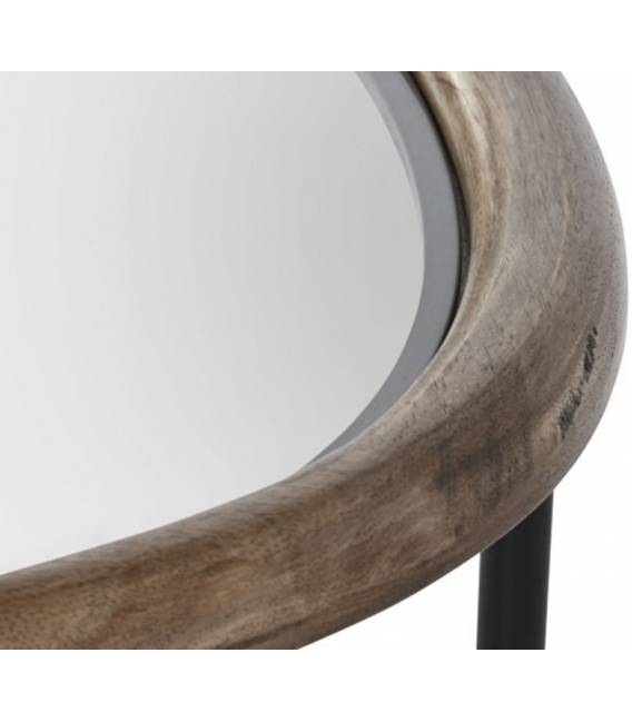 Šoninis staliukas SPRUCE GLASS 61x52 rudas