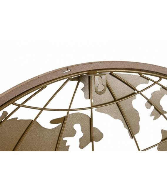 Laikrodis WORLD MAP Ø60 auksinis