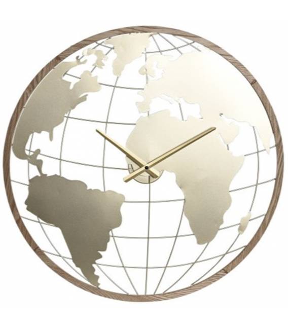 Laikrodis WORLD MAP Ø60 auksinis