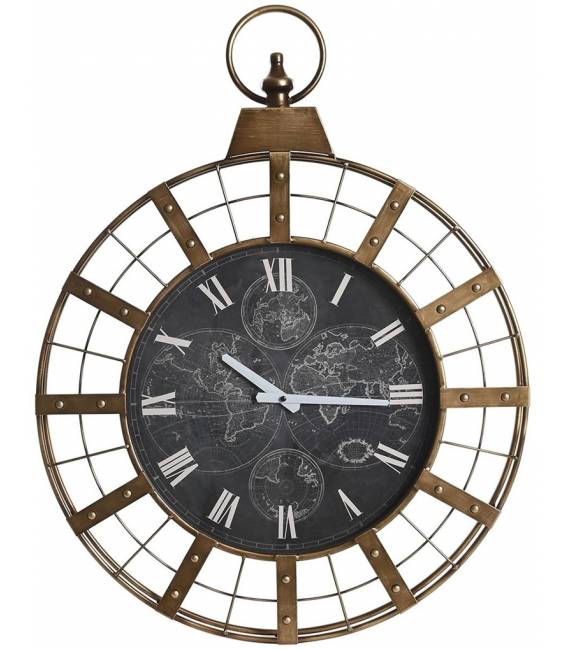 Laikrodis IRON GLASS 60x78 bronzinis/juodas