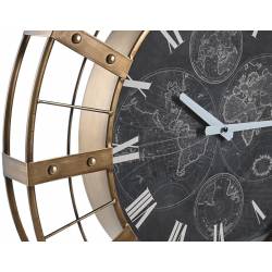 Laikrodis IRON GLASS 60x78 bronzinis/juodas