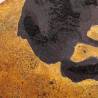 Paveikslas BLACK BLOTS 60x60 juodas/geltonas