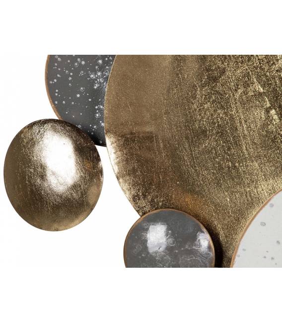 Dekoracija CIRCLES 157x77 pilka/auksinė