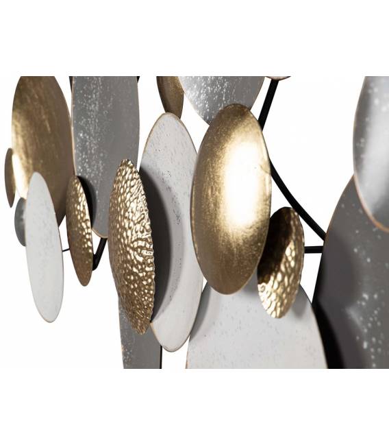 Dekoracija CIRCLES 157x77 pilka/auksinė