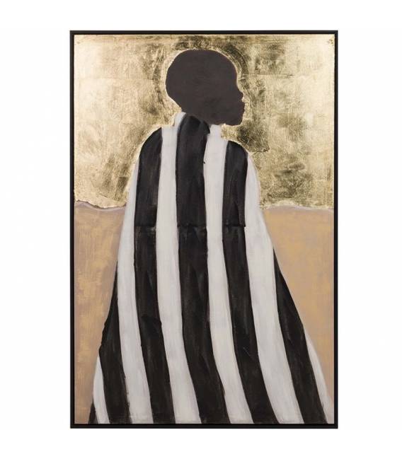Paveikslas STRIPES-B 80x120 auksinis/juodas