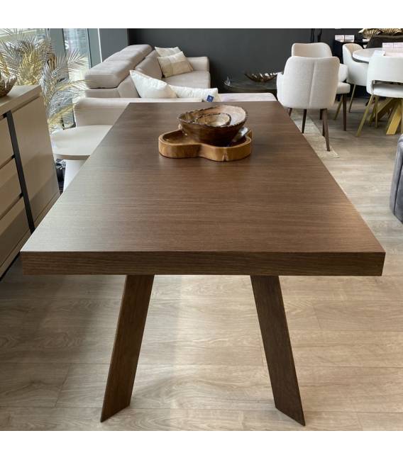 Išskleidžiamas stalas VEGA 160(210)x90 tamsiai rudas