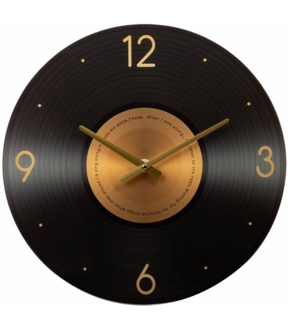 Laikrodis VINYL Ø60 juodas
