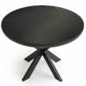 Išskleidžiamas stalas SPIDER Ø110(206)x76 black beton