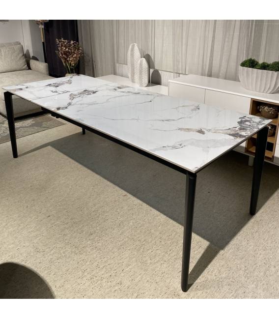 Išskleidžiamas stalas TIAGO 160(220)x90 baltas