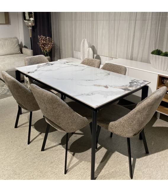 Išskleidžiamas stalas TIAGO 160(220)x90 baltas