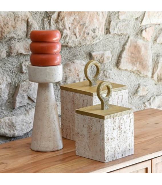 Žvakidė FAUX MARBLE 10x24 beige