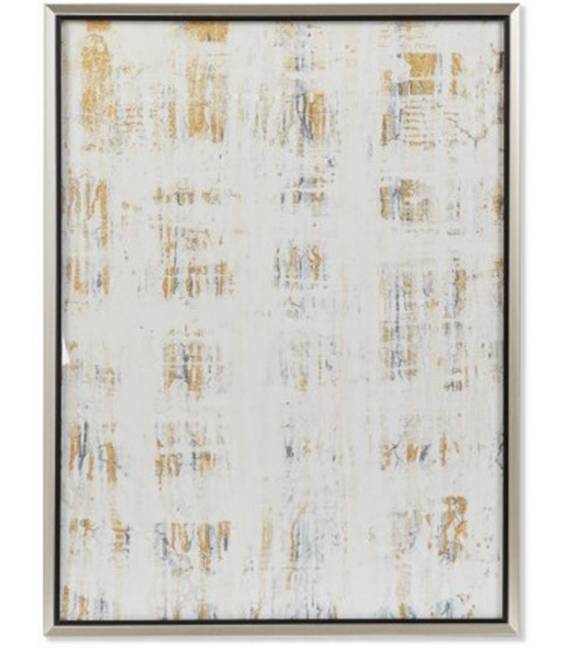 Paveikslas GLASS-A 60x80 baltas/auksinis