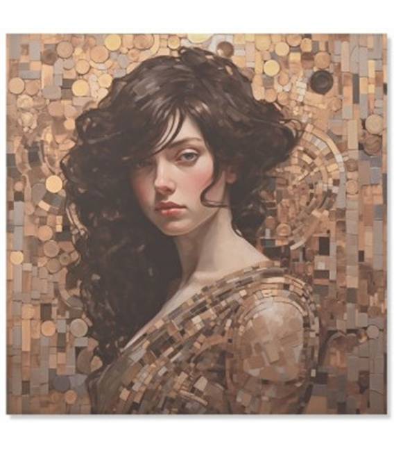 Paveikslas GIRL ROYAL-A 120x120 rudas
