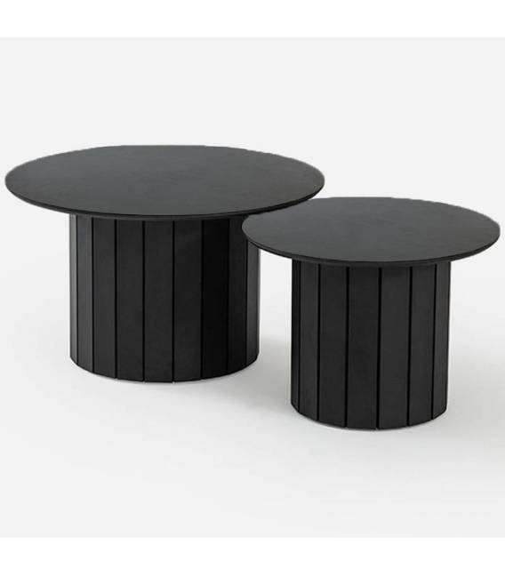 Kavos staliukai MUSHROOM M Ø80/Ø60 (2 vnt.) BLACK BETON MATT