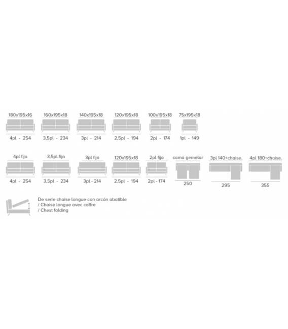 Sofa-lova SUPREMO 174x100 pilka