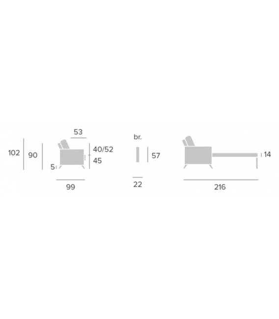 Sofa-lova KASIA 208x99 beige