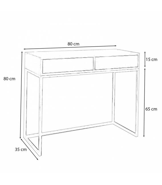 Konsolė AGRIO 80x35 balta/juodos kojelės
