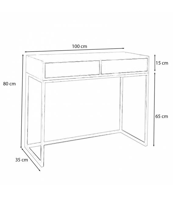 Konsolė AGRIO 100x35 balta/vario kojelės