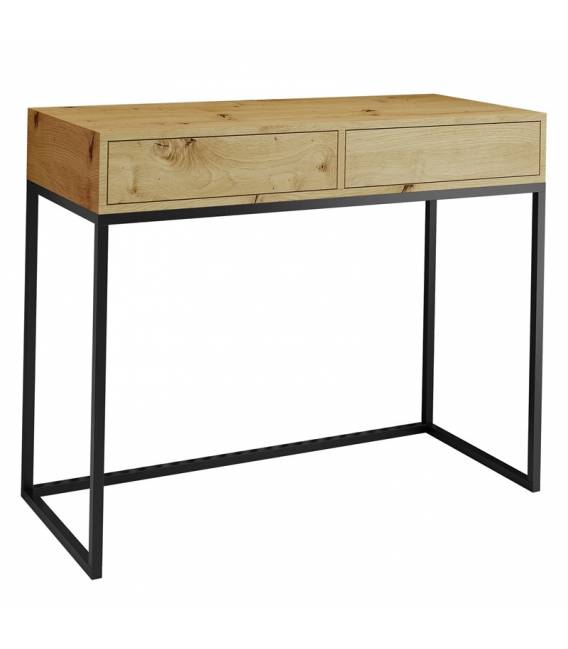 Konsolė AGRIO 80x35 ąžuolas/juodos kojelės