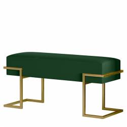 Suoliukas RENGO 80x34 žalias/ auksinės kojos