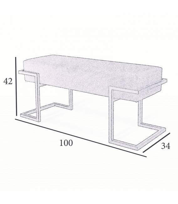 Suoliukas RENGO 100x34 VIC žalias/ auksinės kojos