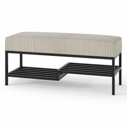 Suoliukas FABIAN 100x35 beige/juodos kojelės