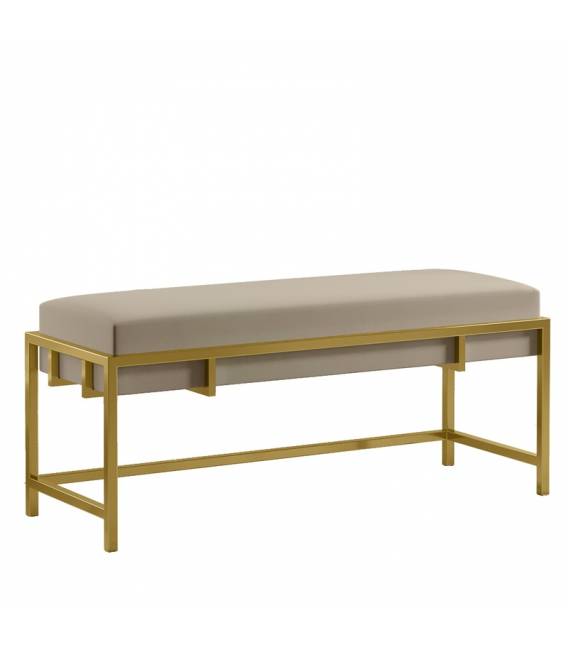 Suoliukas DUVAL 80x35 beige/auksinės kojos