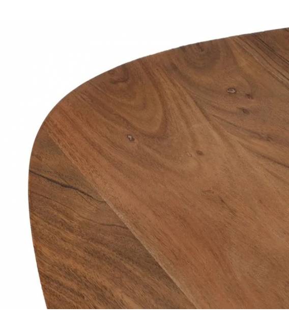 Šoninių staliukų komplektas ACACIA WOOD rudas (3 vnt.)