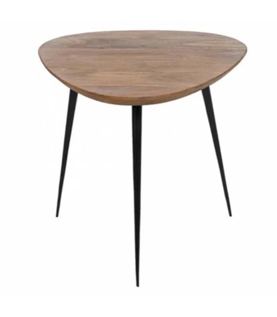 Šoninių staliukų komplektas ACACIA WOOD rudas (3 vnt.)