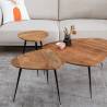 Šoninių staliukų komplektas ACACIA WOOD rudas (3 vnt.)