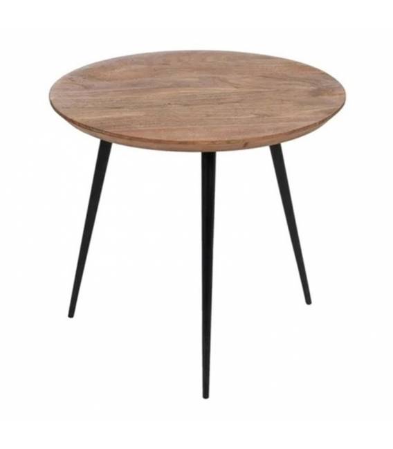 Šoninių staliukų komplektas ACACIA WOOD Ø50 rudas (3 vnt.)
