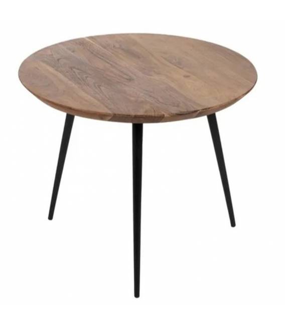 Šoninių staliukų komplektas ACACIA WOOD Ø50 rudas (3 vnt.)