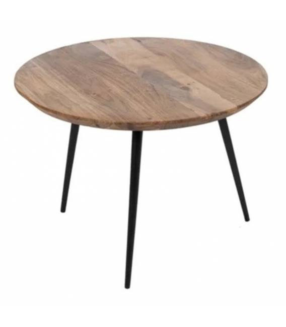 Šoninių staliukų komplektas ACACIA WOOD Ø50 rudas (3 vnt.)