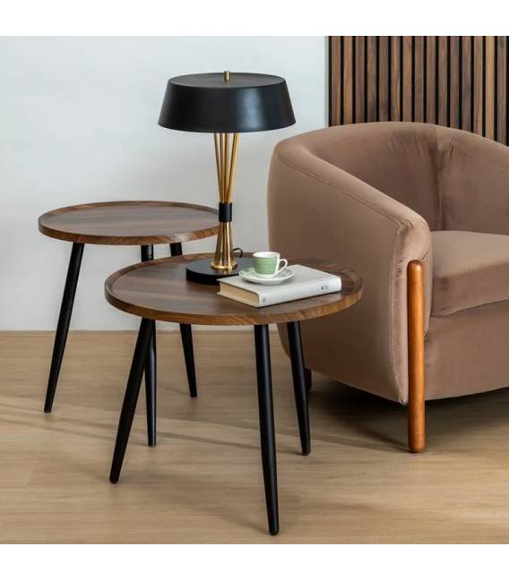 Šoninis staliukas ROUND TRAY Ø60 rudas