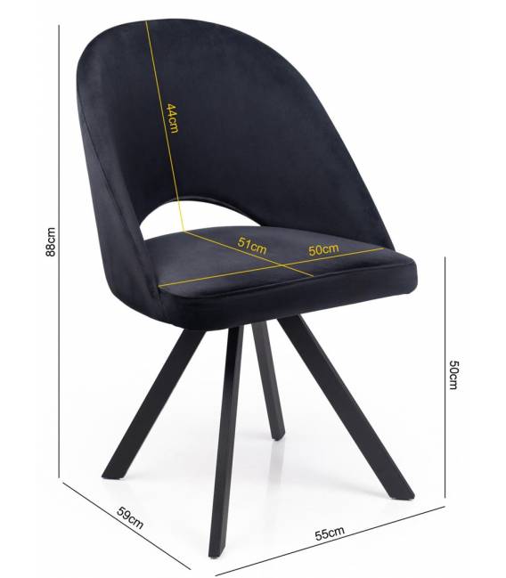 Kėdė CRIS VIC tamsiai mėlyna