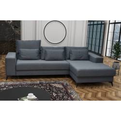 Minkštas kampas DEDO 282x178 pilkas