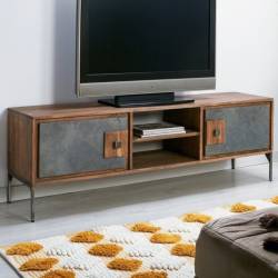 TV spintelė PIEDRO 160x40 ruda/pilka