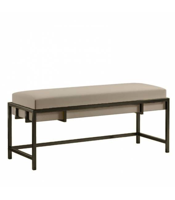 Suoliukas DUVAL 80x35 beige/juodos kojelės