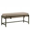 Suoliukas DUVAL 80x35 beige/juodos kojelės